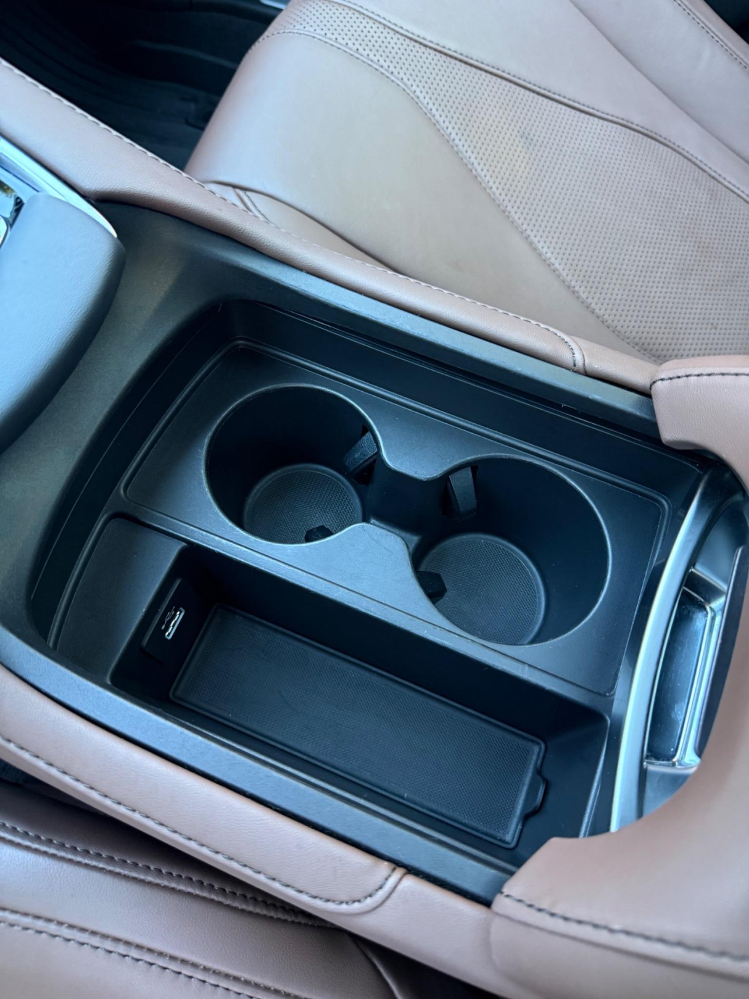 Deep-cleaned center console and cup holders
